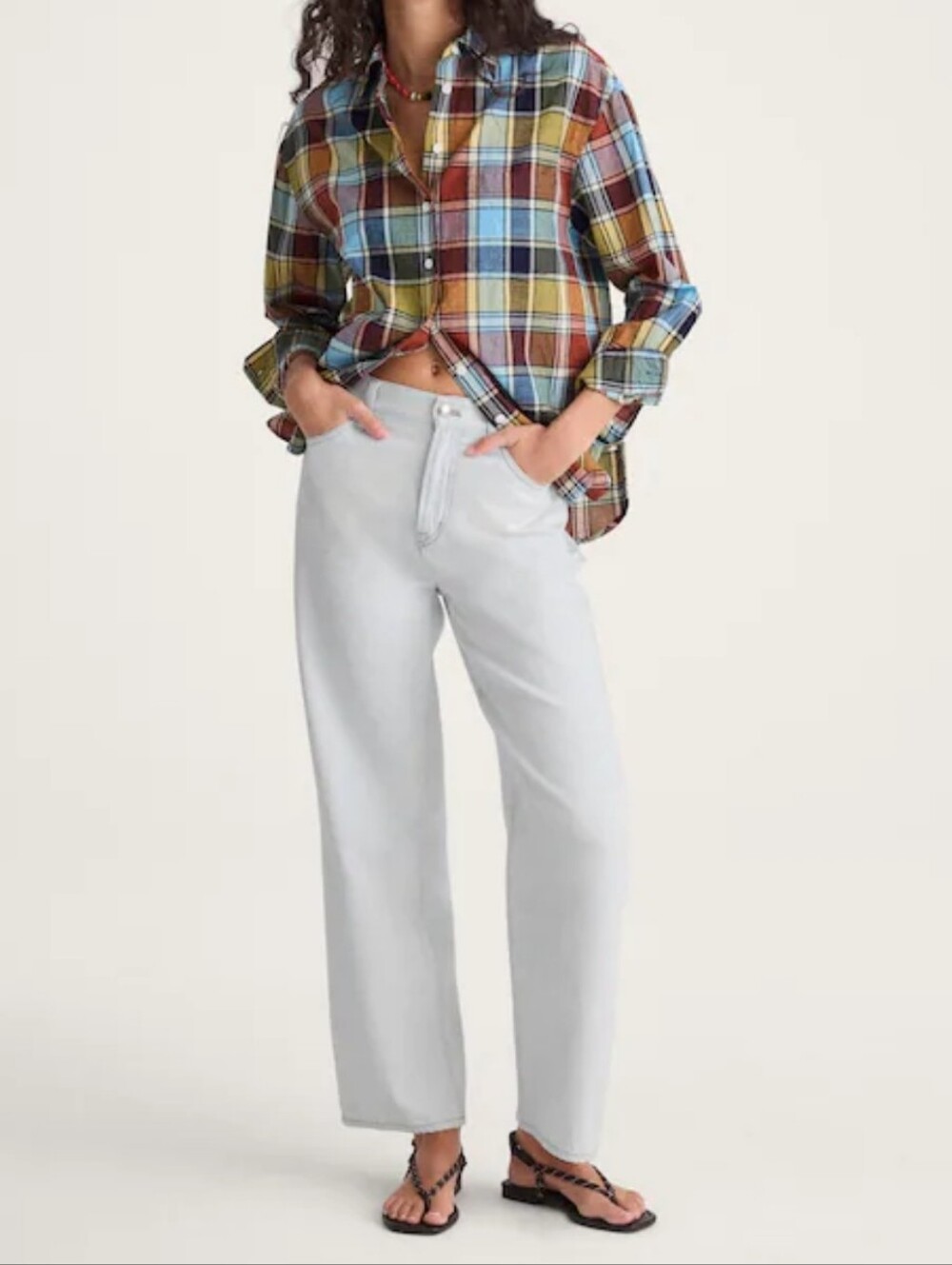 Madewell Airy Wide-Leg Crop Jeans in Light Blue